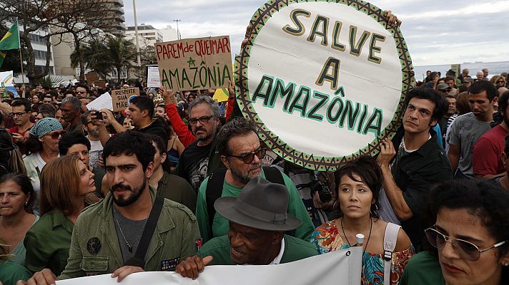 Los incendios en la Amazonia brasileña, protagonistas en el G7 