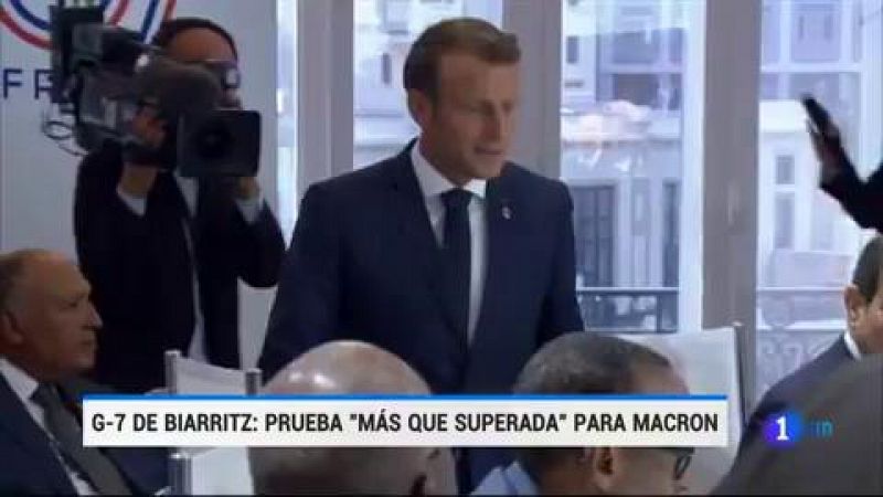El G7 de Biarritz, prueba "más que superada" para Macron