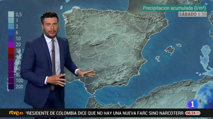 El tiempo - Hoy, chubascos en el centro, norte y este del interior peninsular