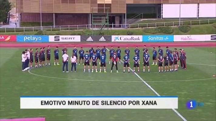 Telediario 1 - España inicia los entrenamientos con un recuerdo a la hija de Luis Enrique
