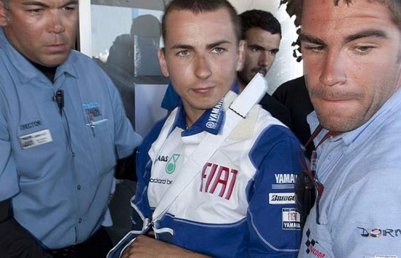 Lorenzo intentará correr en Laguna Seca a pesar de su grave caída.