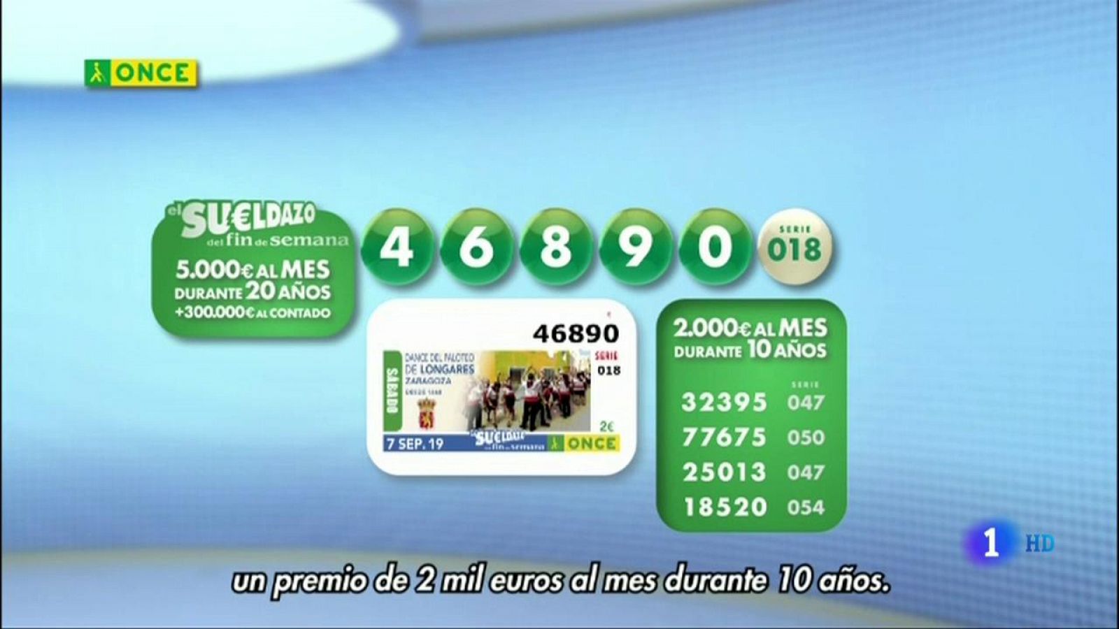 Sorteos ONCE: Sorteo ONCE - 07/09/19 | RTVE Play