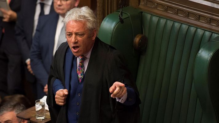 Telediario 1 - El presidente de los Comunes dimitirá el próximo 31 de octubre