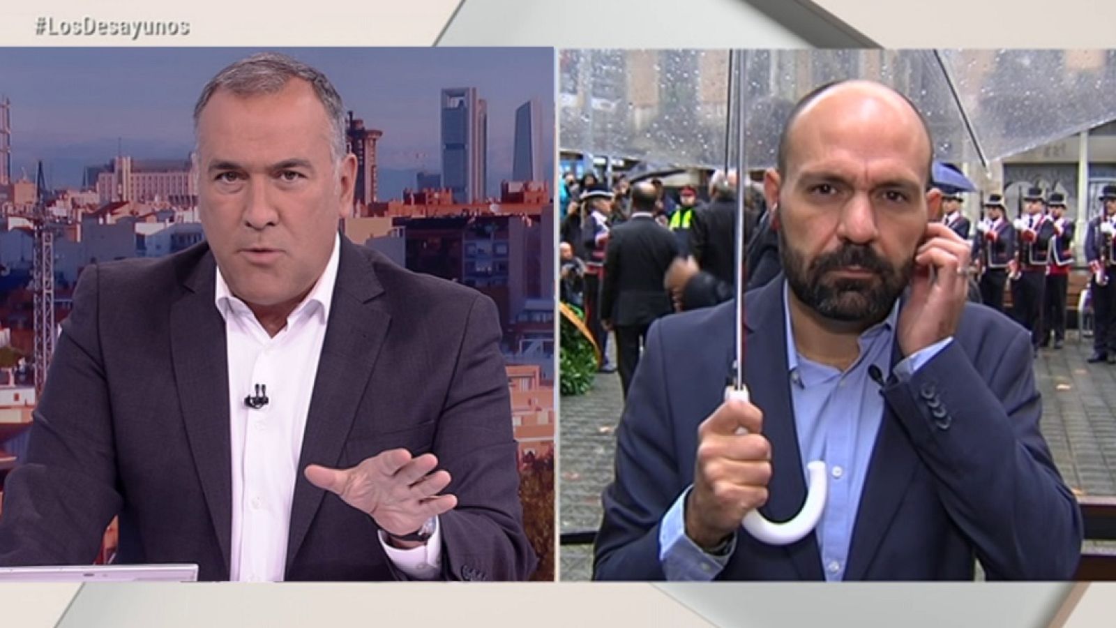 Los desayunos de TVE - Marcel Mauri, vicepresidente de Ómnium Cultural, Gaspar Llamazares, excoordinador general de Izquierda Unida y líder de Actúa, y Fernando Sánchez Costa, presidente de Sociedad Civil Catalana - ver ahora