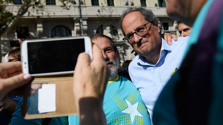 La tarde en 24h - Los líderes independentistas acuden a la manifestación con motivo de la Diada para defender el "Objetivo independencia"