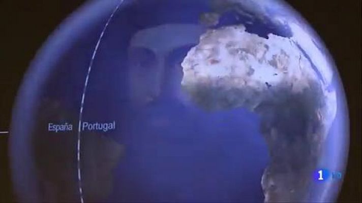 Telediario 1 - Sevilla exhibe por primera vez documentos del viaje de Magallanes y Elcano