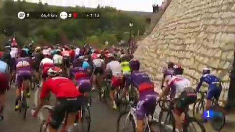 Pol�mica en la 19� etapa de la Vuelta que se llev� Cavagna
