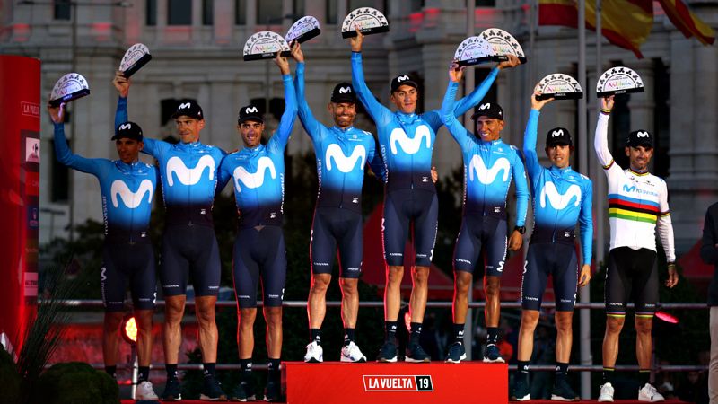 Vuelta a Espa�a 2019 | Movistar sube al podio como mejor equipo de la Vuelta