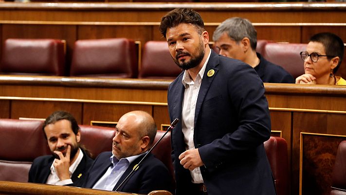 Rufián critica al PSOE por "incompetente" y "negligente": "Han perdido una oportunidad histórica"