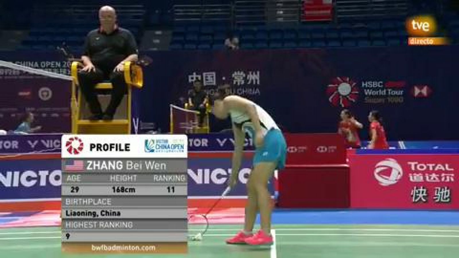 Bádminton: Open de China. 1/8 Final: C. Marín - B. Zhang | RTVE Play