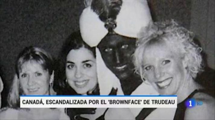 Telediario 1 - Polémica en Canadá por una foto "racista" de Justin Trudeau