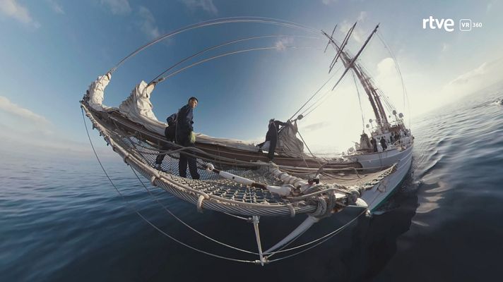 Telediario 1 - El Lab de RTVE recrea la primera vuelta al mundo en una ruta interactiva y un viaje de 360º en el buque Elcano
