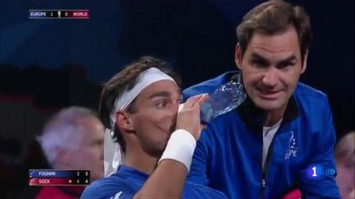 Nadal y Federer ejercen de entrenadores en la Laver Cup antes de su dobles 