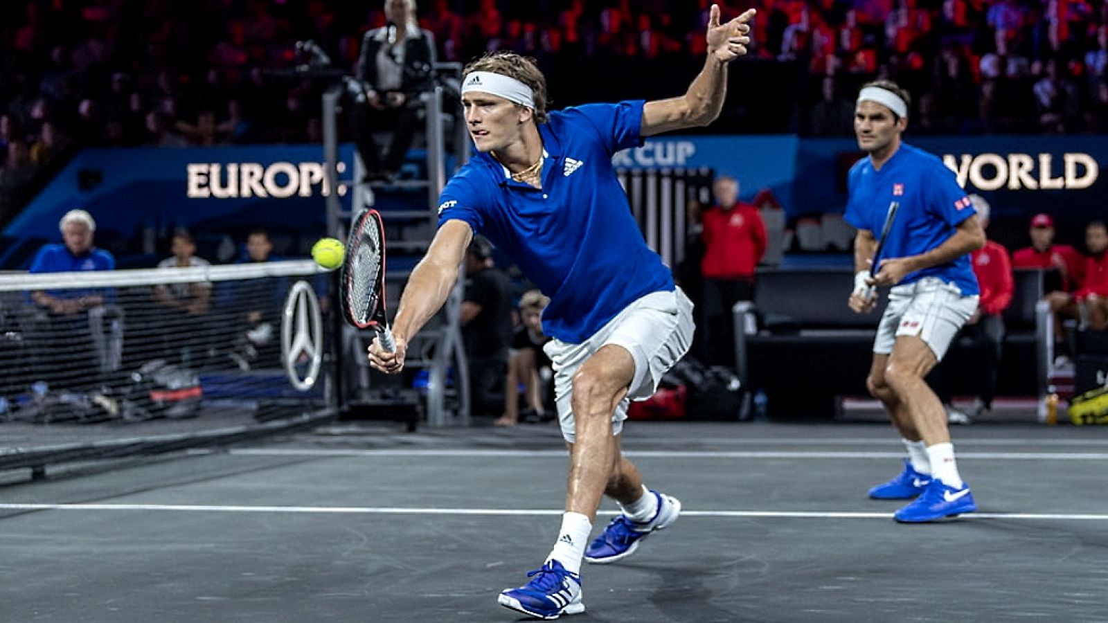 Tenis - Laver Cup 2019. 4º partido dobles: R. Federer/A. Zverev - D. Shapovalov/J. Sock