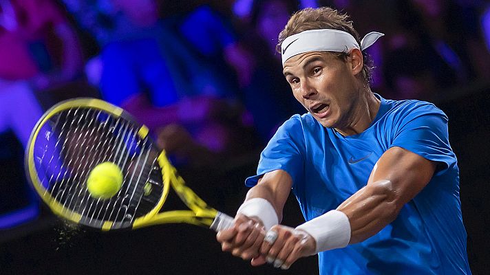 Tenis - Nadal regresa con una trabajada victoria ante Raonic en la Laver Cup