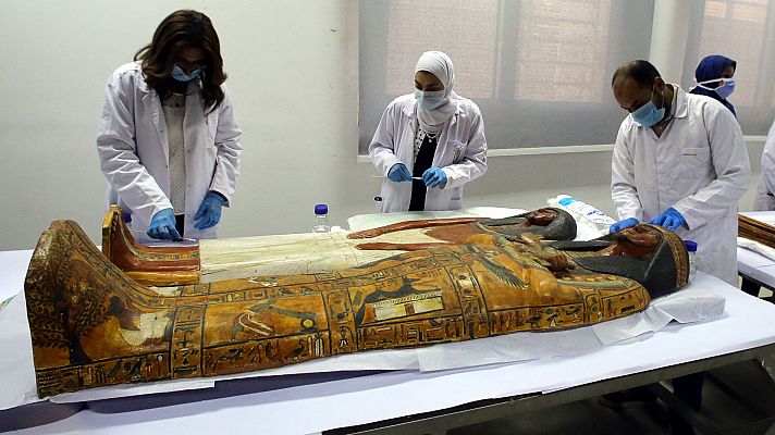 Las momias egipcias comienzan a llegar al Museo de la Civilización