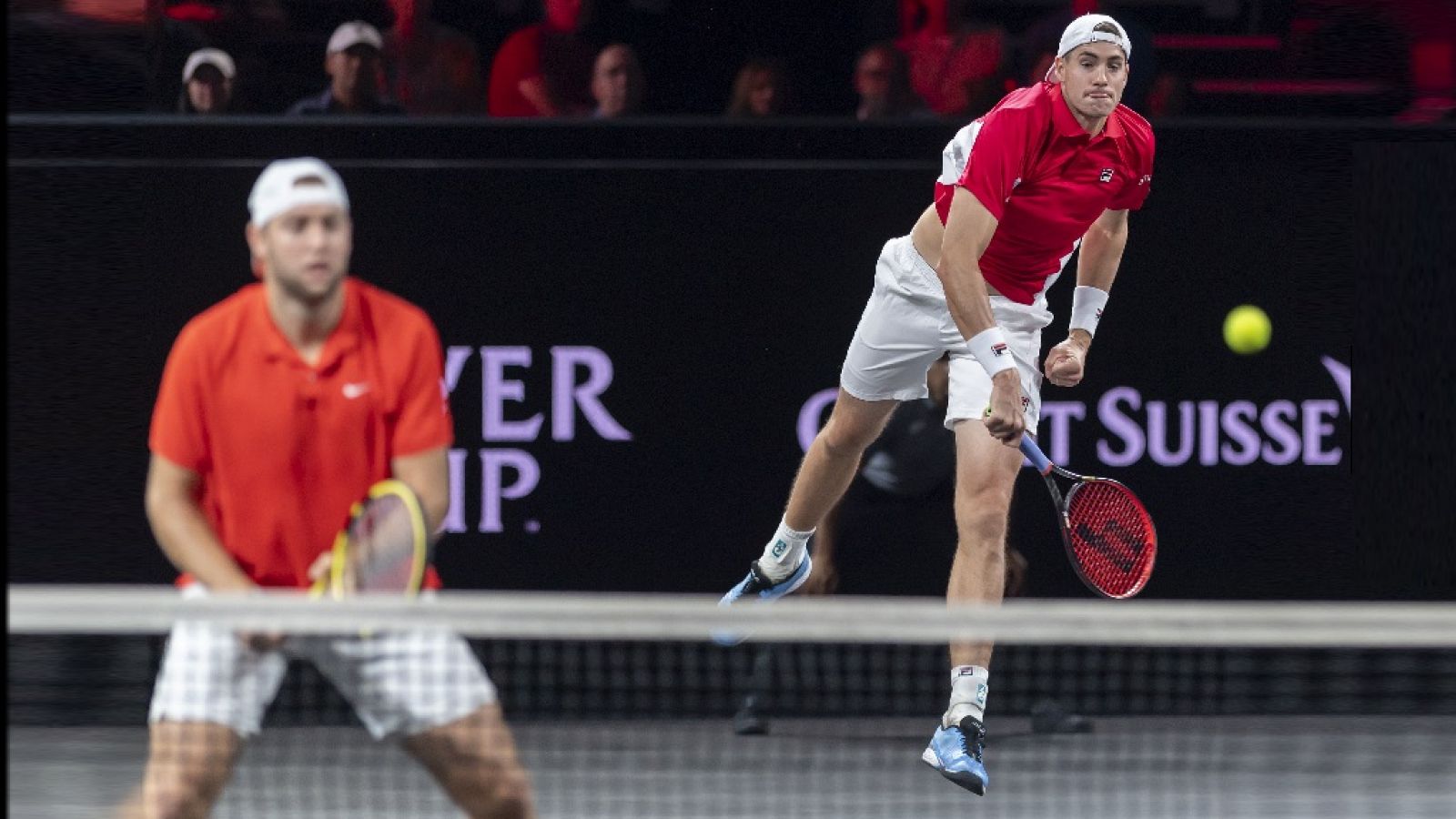 Tenis - Laver Cup 2019. 9º partido dobles: Federer/Tsitsipas - Isner/Sock