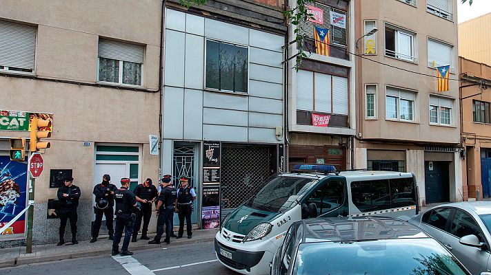 Nueve independentistas detenidos por presuntos delitos de terrorismo en Cataluña