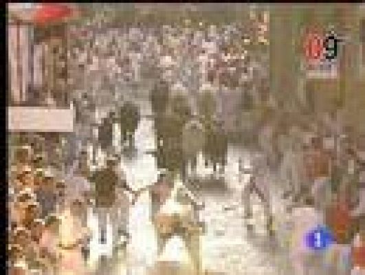 San Fermín - Momento clave del primer encierro