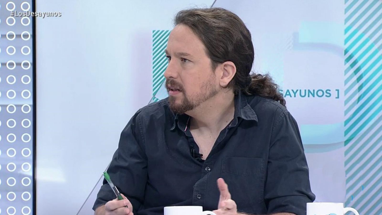 Los desayunos de TVE - Pablo Iglesias, Secretario general de Podemos, y Belén Barreiro, socióloga y expresidenta del CIS