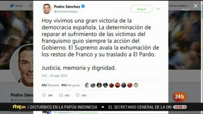 Informativo 24h - El Gobierno quiere exhumar a Franco "cuanto antes",