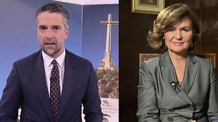 Telediario 1 - Calvo, sobre la exhumación: "Vamos a hacerlo lo antes posible, llegamos 40 años tarde"