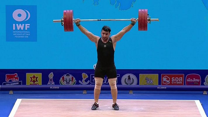 Halterofilia - Cto. del Mundo 2019. Final 109 kg. Masculino. Arrancada