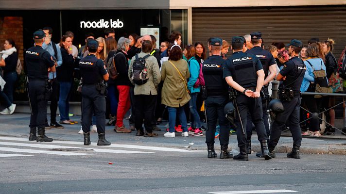 Telediario 1 - Los CDR detenidos declaran en la Audiencia Nacional
