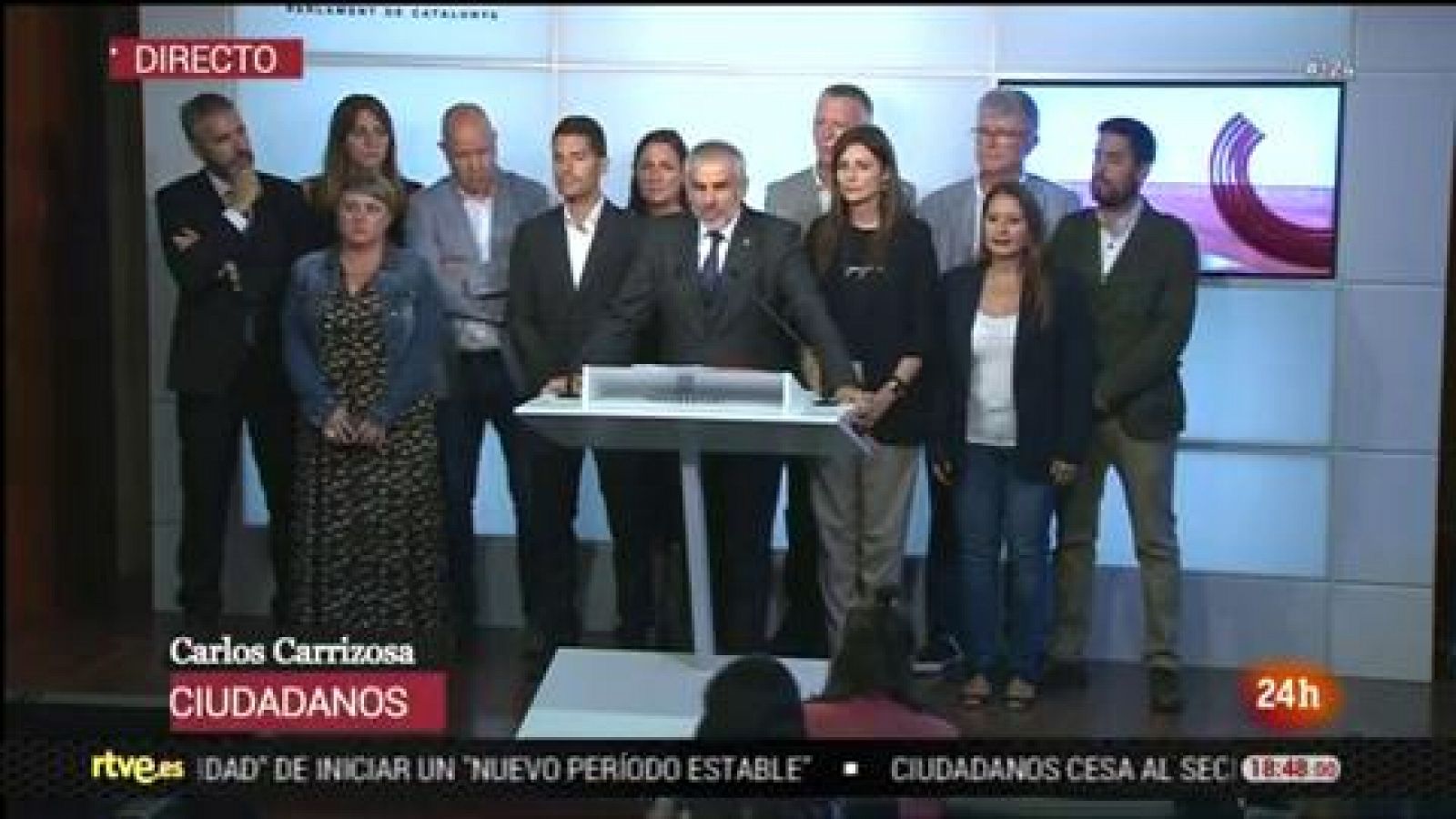 Carlos Carrizosa: "Hemos sido expulsados del Parlamente mientas se aplaudía a los terroristas" -RTVE.es