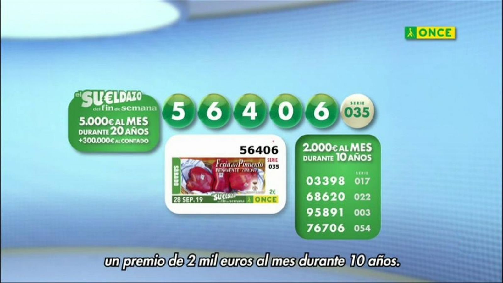 Sorteos ONCE: Sorteo ONCE - 28/09/19 | RTVE Play