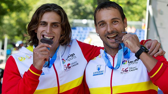Telediario 1 - Mundial piragüismo | Llorente, plata, y Crespo, bronce, elevan el número de medallas de España a seis