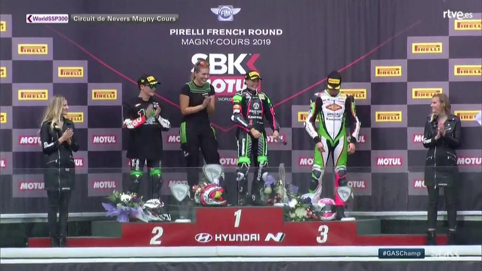 El podio de Magny Cours