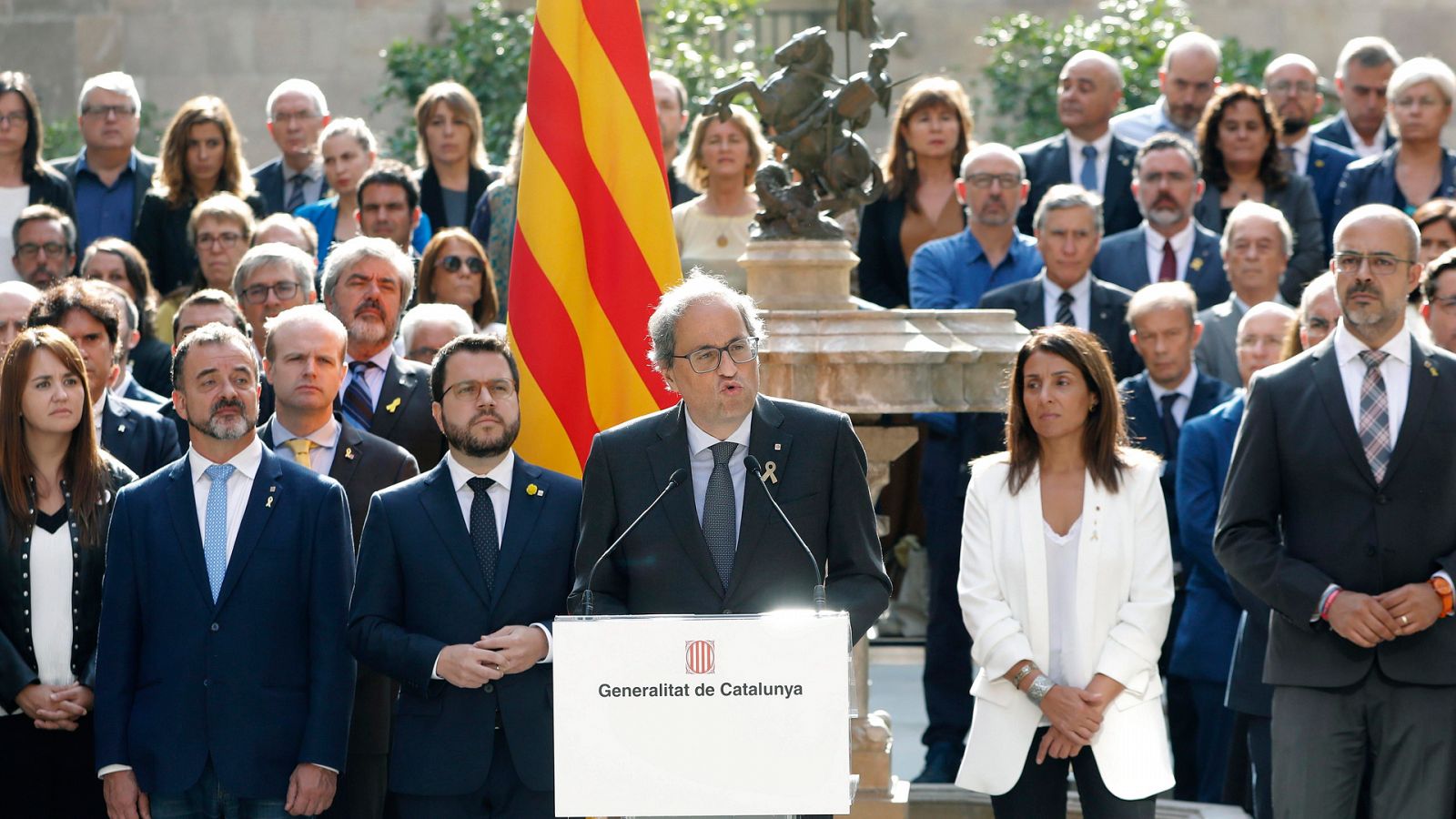 Torra, en el aniversario del 1-O: "La Generalitat se compromete a avanzar sin excusas hacia la república catalana"