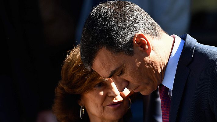 Telediario 1 - Sánchez afirma que un gobierno en funciones puede aplicar "sin problema" el 155 en Cataluña