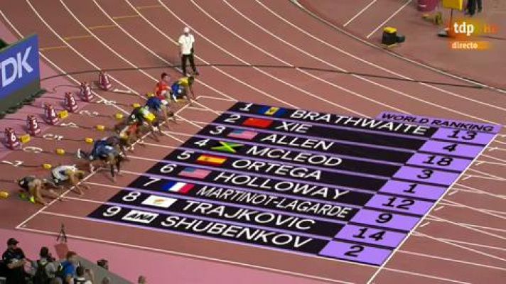 Atletismo - Mundial de atletismo | Orlando Ortega se queda sin medalla tras ser tocado en la recta final