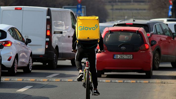 Telediario 1 - El auge de la comida a domicilio aumenta los accidentes