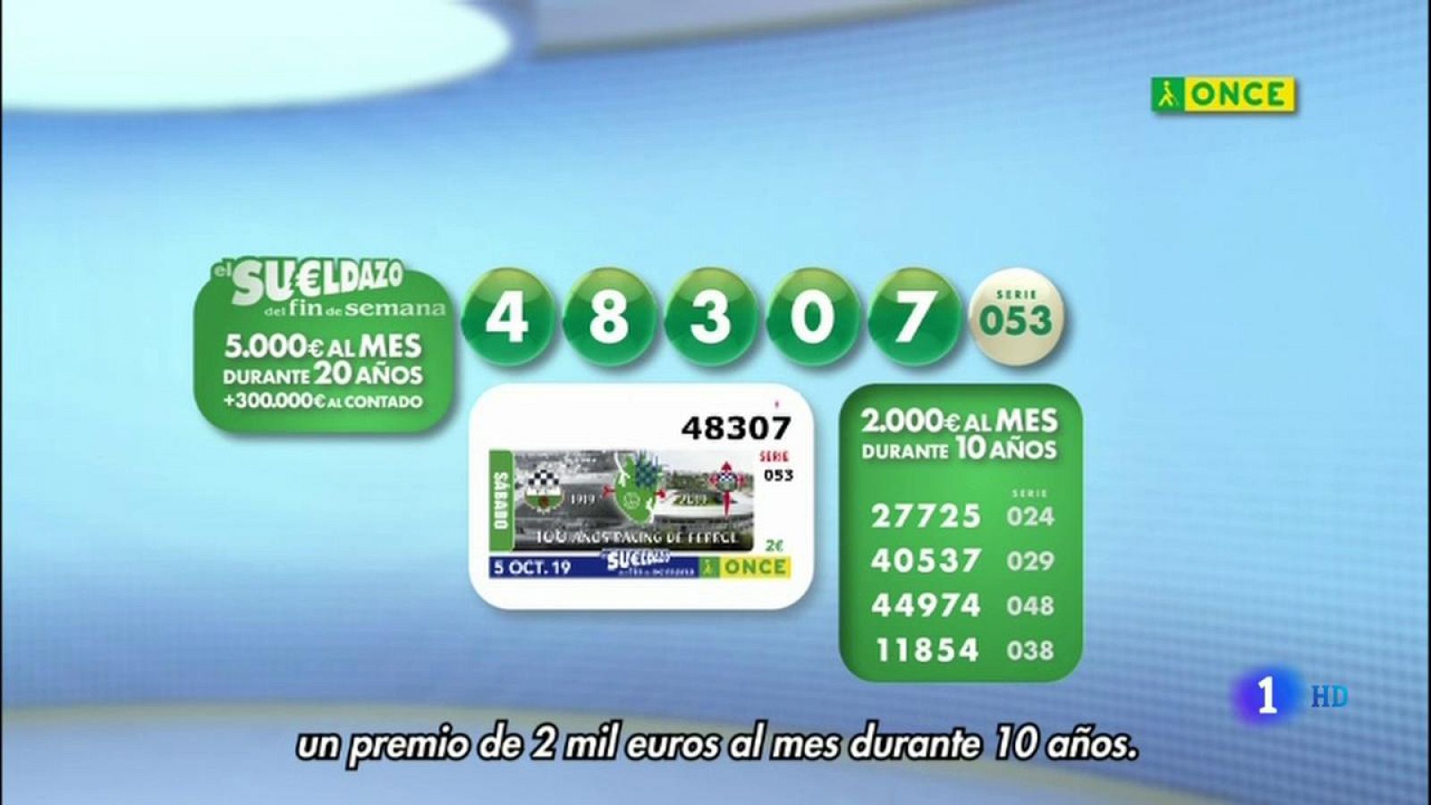 Sorteo Once 05 10 19 Rtve Es