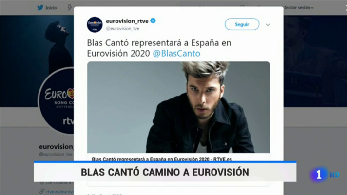 Telediario 1 - Blas Cantó, a la conquista de Eurovisión