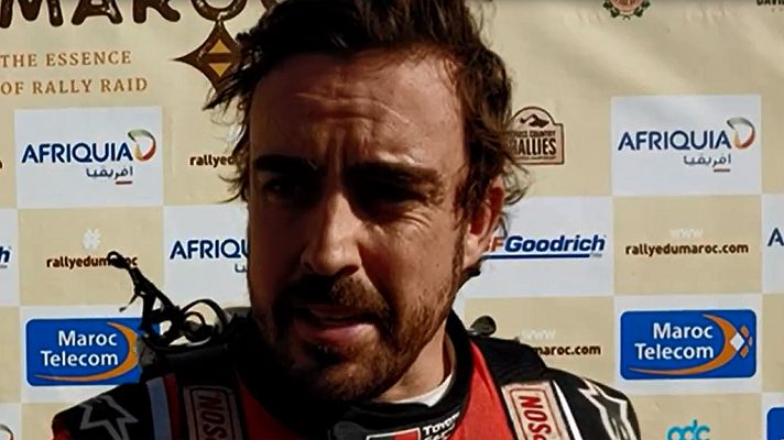 Telediario 1 - Alonso se muestra "satisfecho" tras la segunda etapa del Rally de Marruecos