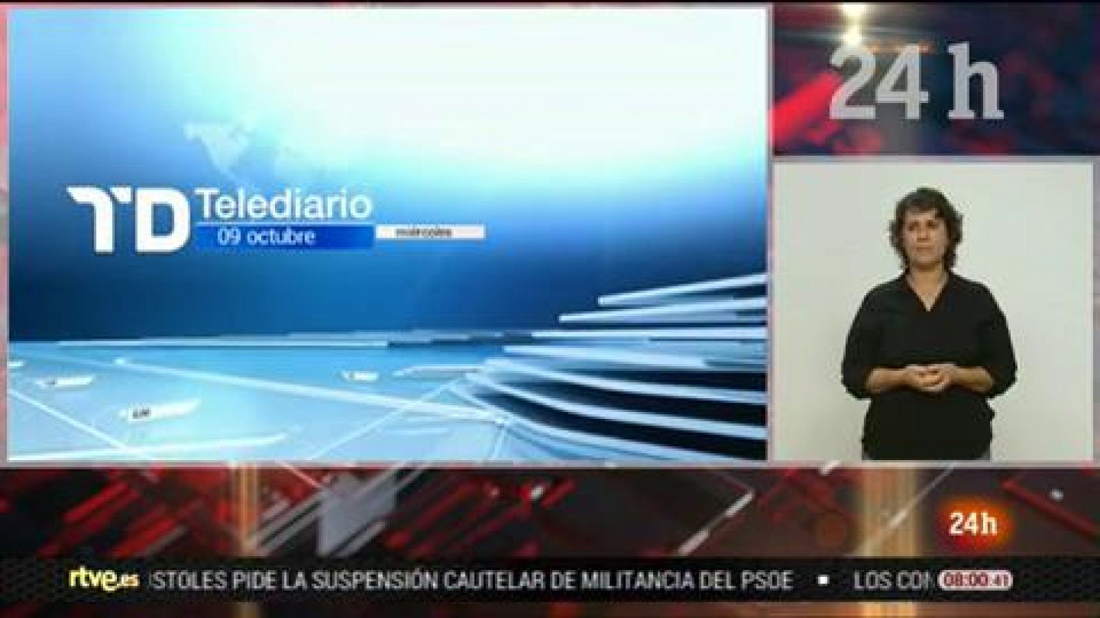 Telediario - 8 horas - 09/10/19 - Lengua de signos - RTVE.es