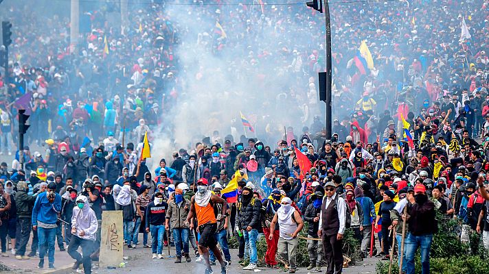 Telediario 1 - Indígenas y las principales centrales obreras apoyan la huel