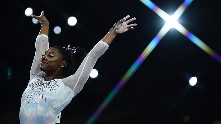 Simone Biles conquista su quinto Mundial tras su ejercicio de suelo