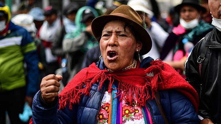 Telediario 1 - Cinco personas han muerto en Ecuador durante las protestas contra Moreno por la subida del combustible