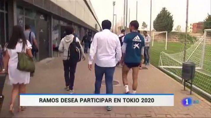 Telediario 1 - Sergio Ramos sueña con jugar los Juegos Olímpicos y la Eurocopa en 2020