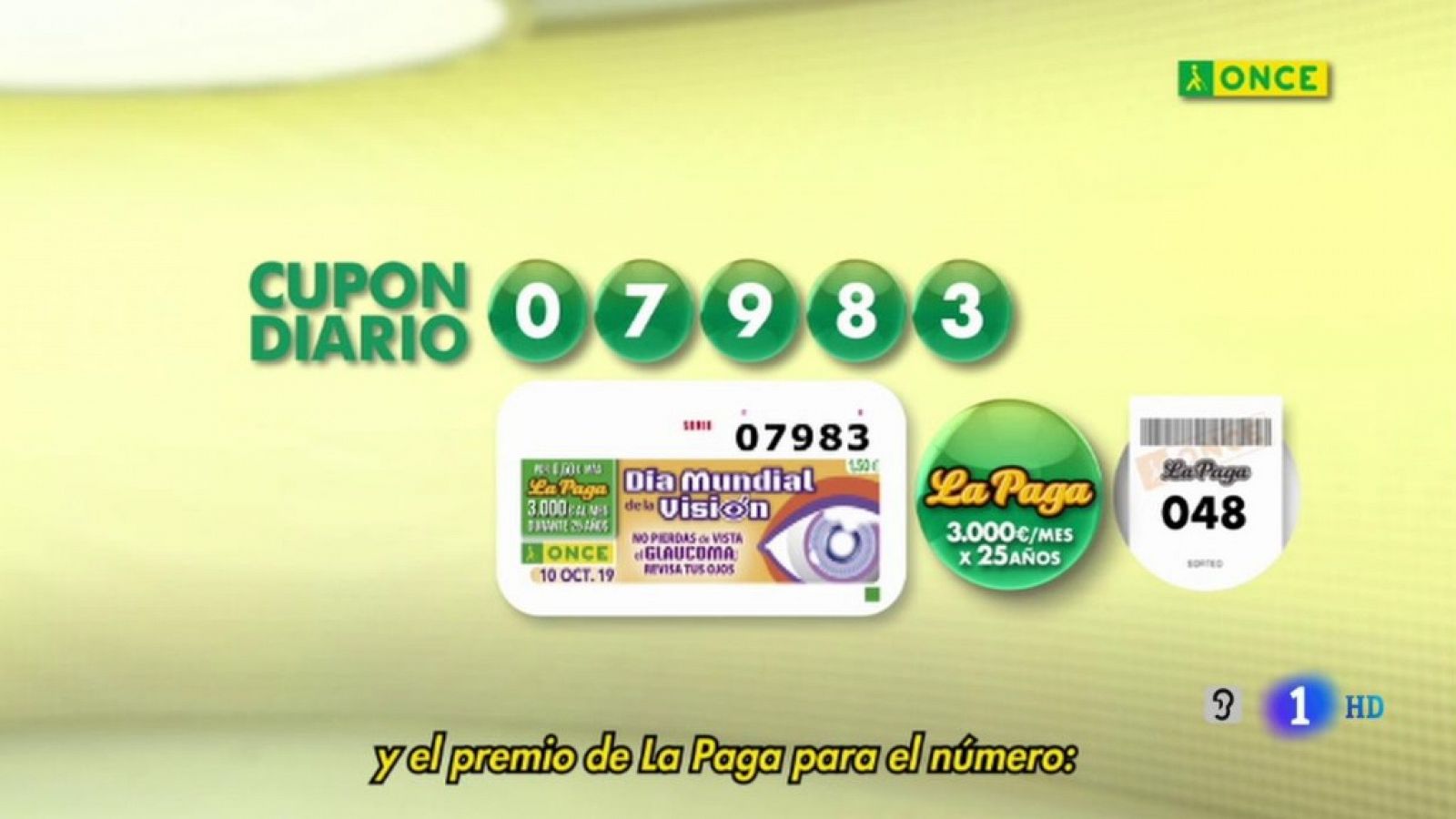 Sorteo ONCE - 10/10/19 - RTVE.es