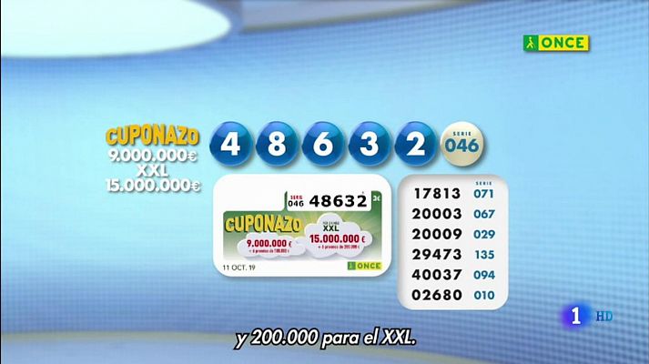 Sorteos ONCE - Sorteo ONCE - 11/10/19