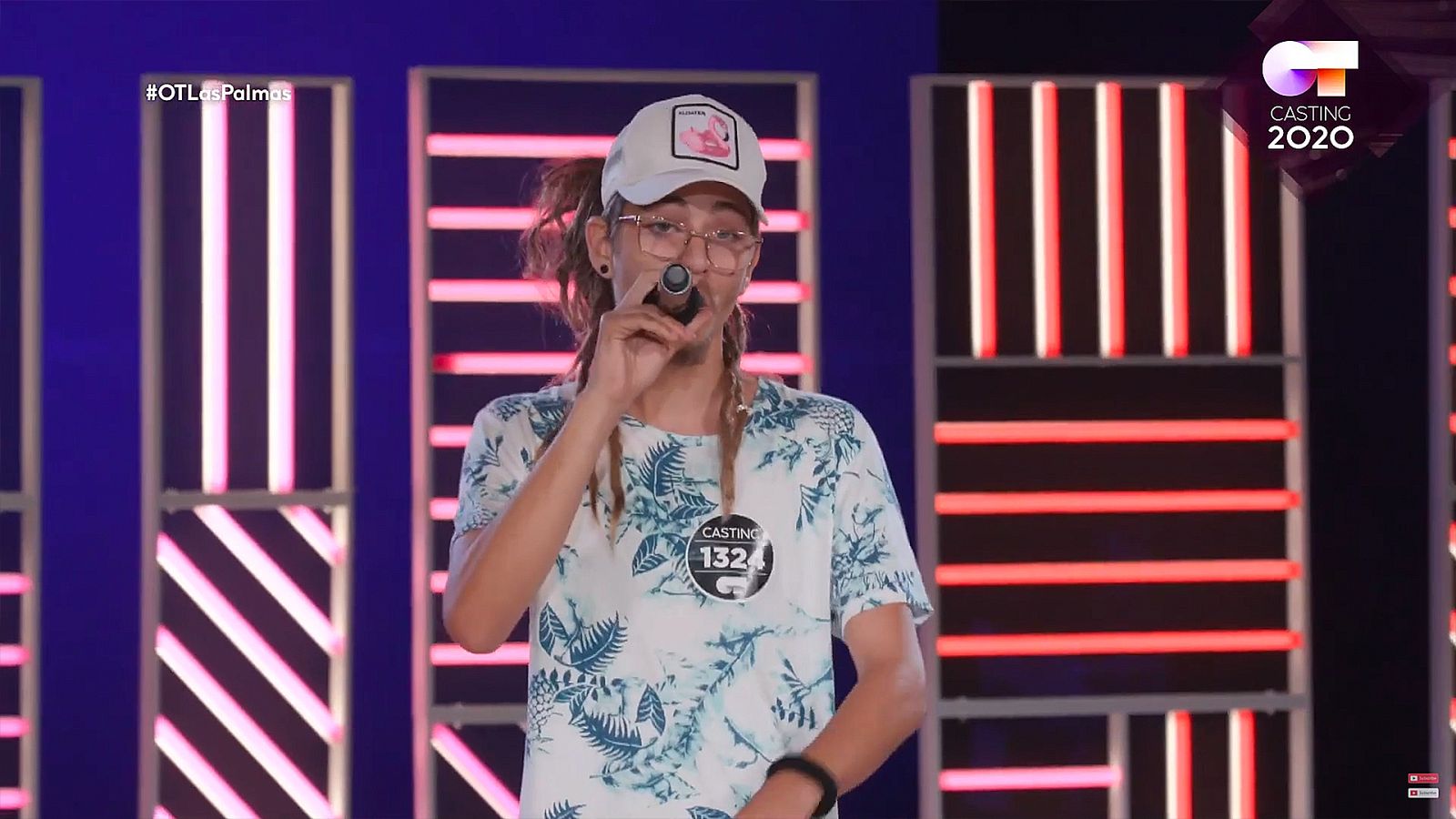 Ginés interpreta un rap propio ante el jurado de la fase 2 del casting de OT 2020 en Las Palmas de Gran Canaria