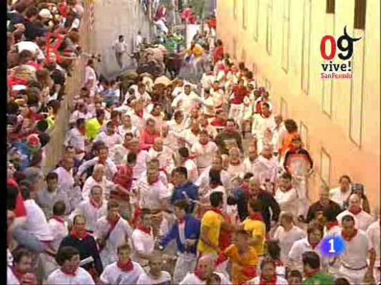 San Fermín - Tercer encierro. Cuesta Sto Domingo