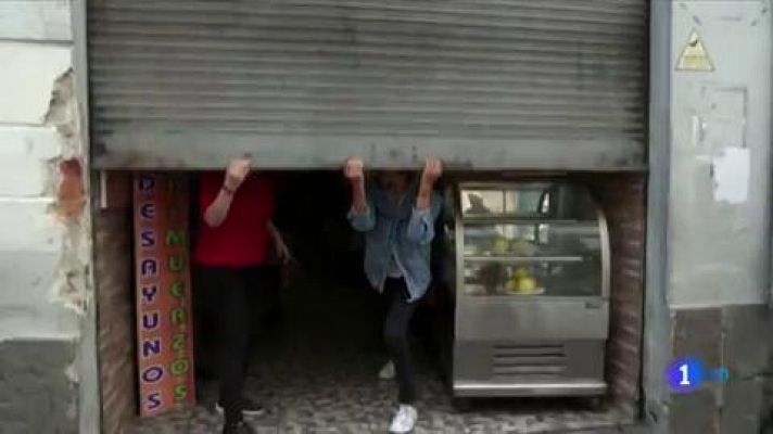 Telediario 1 - En Quito ya se notan las consecuencias de varios días de violentos disturbios