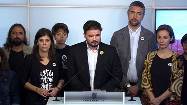 Rufián: "Es la mayor agresión a Cataluña desde el juicio de 1940 contra Companys"